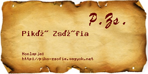 Pikó Zsófia névjegykártya