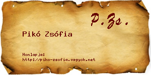 Pikó Zsófia névjegykártya
